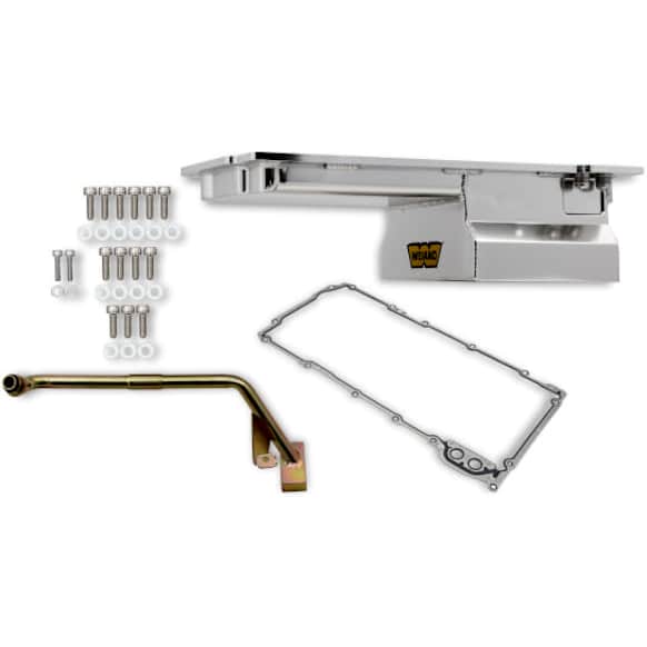 5045WND Universal,Aluminum Oil Pan kit, 7QT GM LS1/2/6 & LQ9 engines Silver Finish Rear Sump