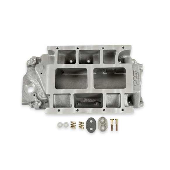 7151WND 6-71/8-71 Supercharger Intake Manifold Chevrolet Big Block 396-502 Rectangle Port Satin Finish