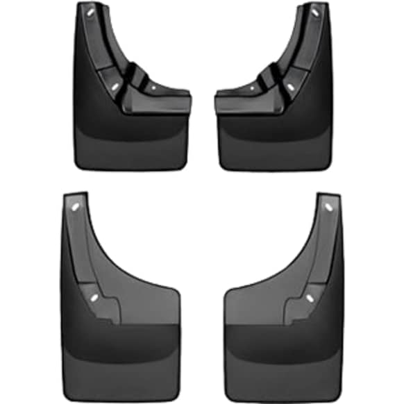 110024-120024 Front and Rear, Driver and Passenger Side Mud Flaps, Black, Plastic, DigitalFit Series