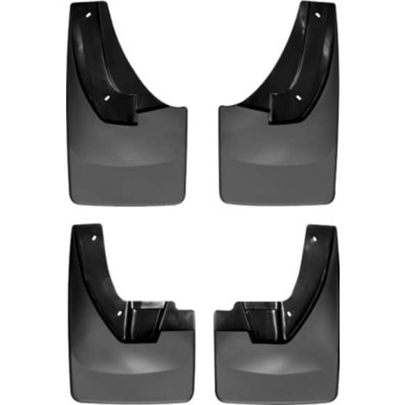 110026-120026 Front and Rear, Driver and Passenger Side Mud Flaps, Black, Plastic, DigitalFit Series