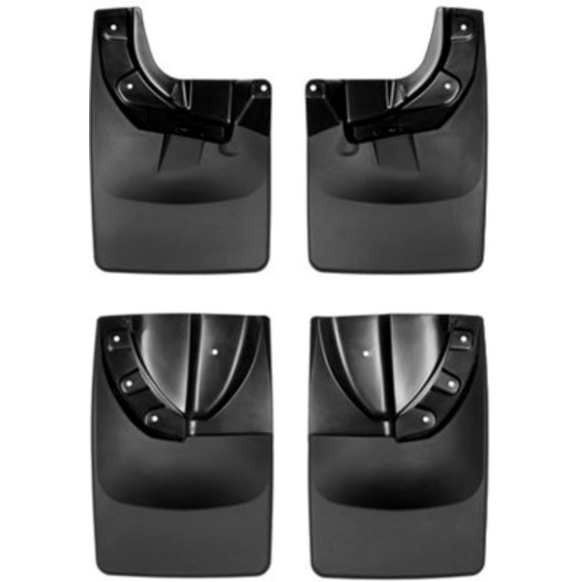 110055-120055 Front And Rear, Driver And Passenger Side Mud Flaps, Black, Plastic, DigitalFit Series