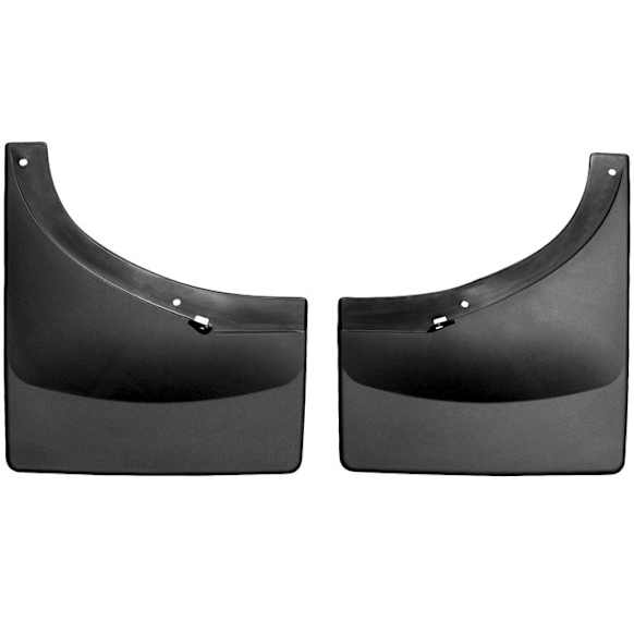 120025 Rear, Driver and Passenger Side Mud Flaps, Black, Plastic, DigitalFit Series