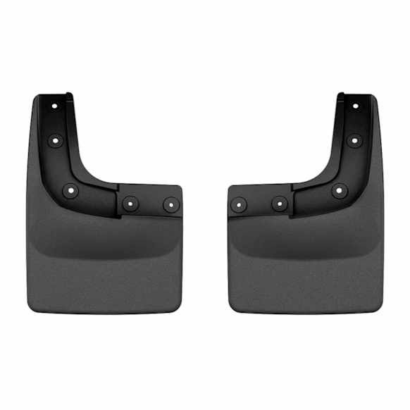 120186 Rear, Driver and Passenger Side Mud Flaps, Black, Thermoplastic, No-Drill Series