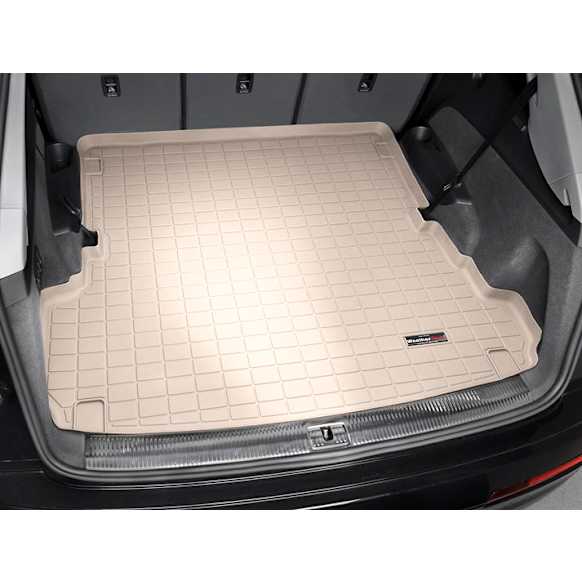 2017 Audi Q7 - Cargo Mat, Tan, Molded Cargo Liner, Sport Utility, Behind 3rd Row Seating, Made of Thermoplastic