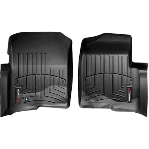 2005 Ford F-150 - FloorLiner Series, Black, Front Row, Molded Floor Liner, Standard Cab Pickup, Without Floor Mounted Manual 4x4 Shifter, Made of Rubberized Thermoplastic Polyolefins