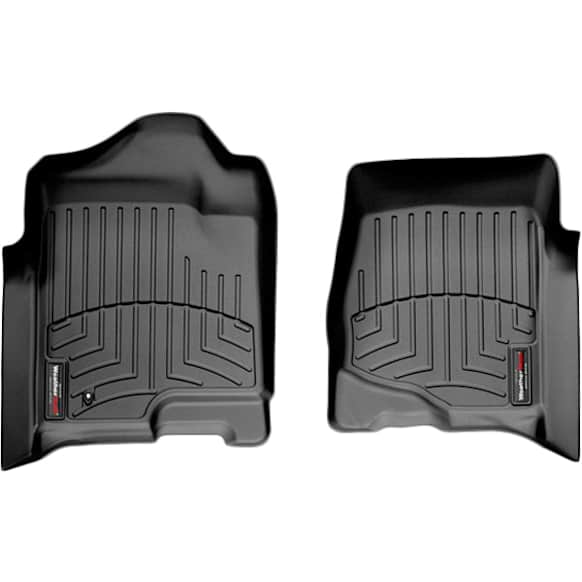 2008 Cadillac Escalade EXT Base 8 Cyl 6.2L - FloorLiner Series, Black, Front Row, Molded Floor Liner, Crew Cab Pickup, Made of Rubberized Thermoplastic Polyolefins