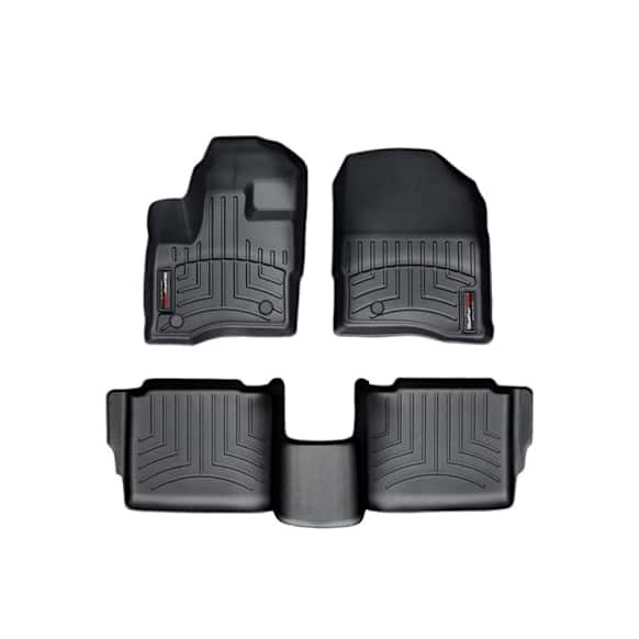 443021-442702 Front and Second Row FloorLiner Series Molded Floor Liner, Black Made of Rubberized Thermoplastic Elastomer