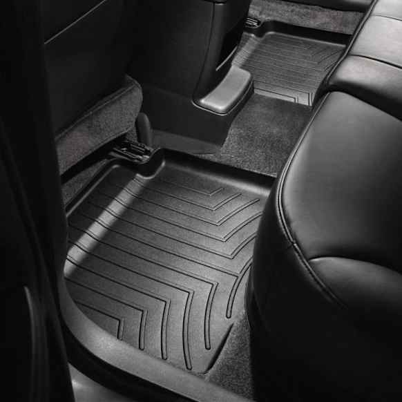 2018 Audi A3 Sportback e-tron - FloorLiner HP Series, Black, Rear and Second Row, Molded Floor Liner, Hatchback, Made of Rubberized Thermoplastic Elastomer