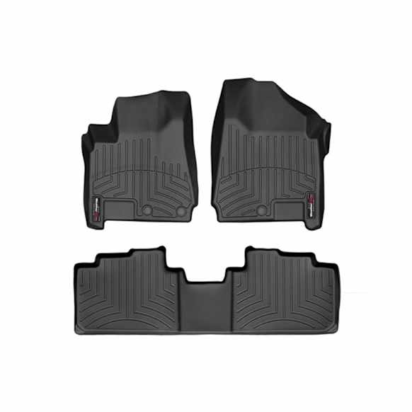2015 Cadillac SRX - FloorLiner Series, Black, Front and Rear, Molded Floor Liner, Sport Utility, Made of Rubberized Thermoplastic Elastomer