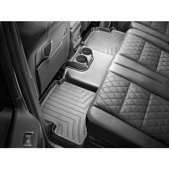 2019 Ford F-150 - FloorLiner HP Series, Black, Rear, Molded Floor Liner, Extended Cab Pickup, With Bench Seating, Made of Rubberized Thermoplastic Elastomer