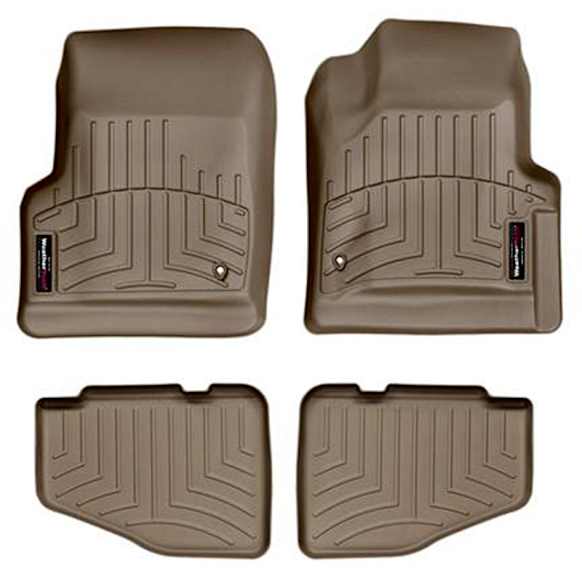 1998 Jeep Wrangler - FloorLiner Series, Tan, Front and Rear, Molded Floor Liner, Sport Utility, Made of Rubberized Thermoplastic Polyolefins