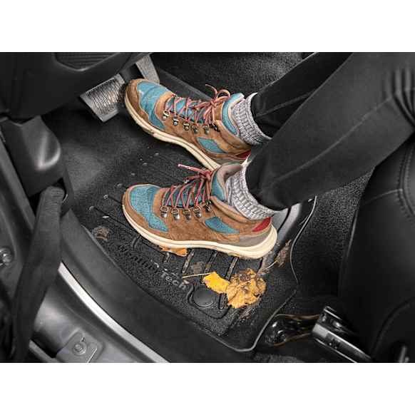 2017 Ford F-150 - FloorLiner HP Series, Tan, Second Row, Molded Floor Liner, Extended Cab Pickup, With Bucket Seating, Made of Rubberized Thermoplastic Elastomer