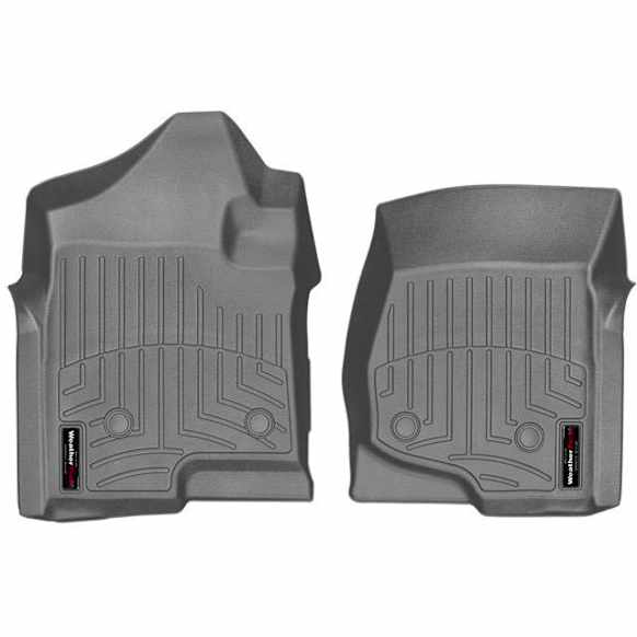 4613061 Front and Rear FloorLiner Series Molded Floor Liner, Gray Made of Rubberized Thermoplastic Polyolefins