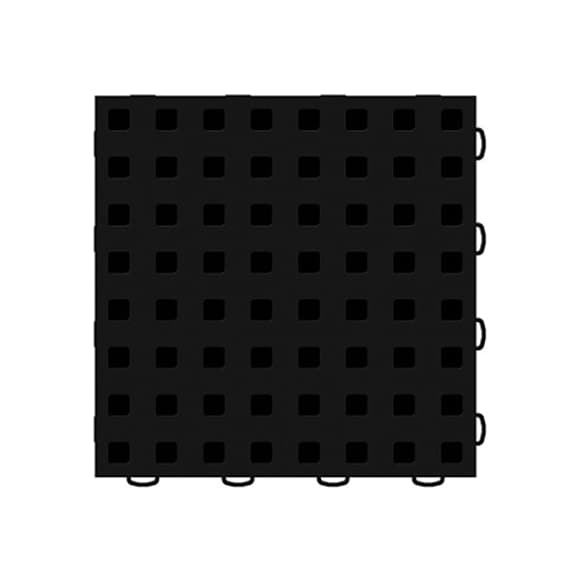 51T1212 BK-BK Floor Tile - Black, Universal