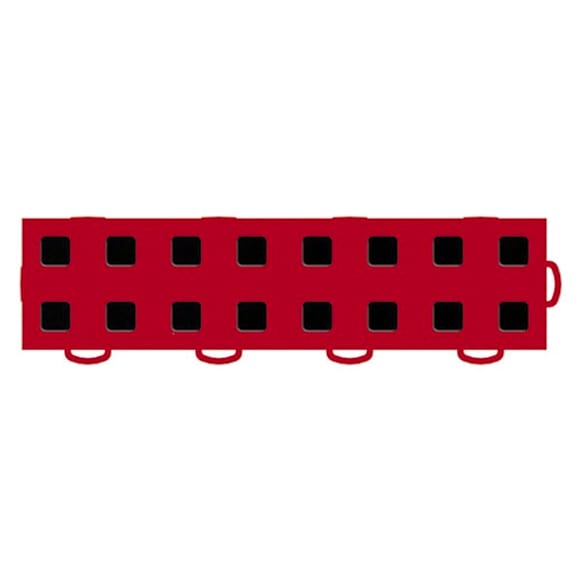 51T312RL RD-BK Floor Tile - Black and Red, Universal