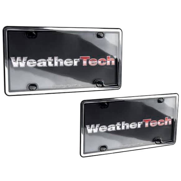 60023 License Plate Frame - Chrome with Black Trim, Eastman Durastar Polymer, Universal, Sold Individually
