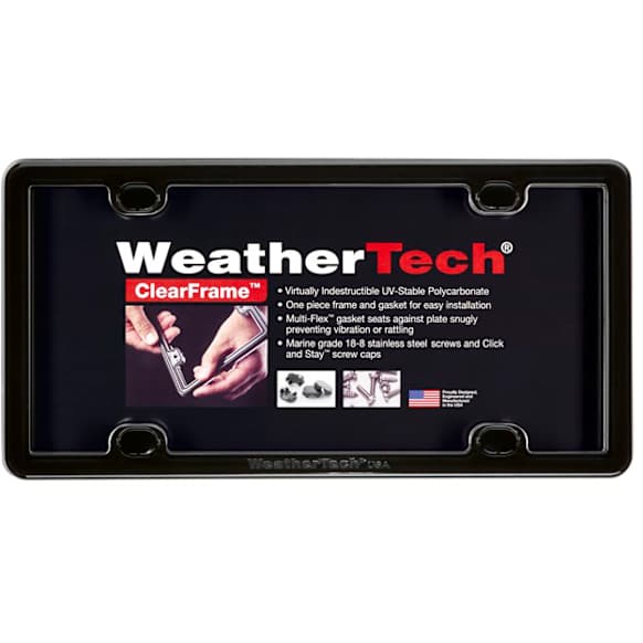 63020 License Plate Frame - Black, Eastman Durastar Polymer, Universal, Sold Individually