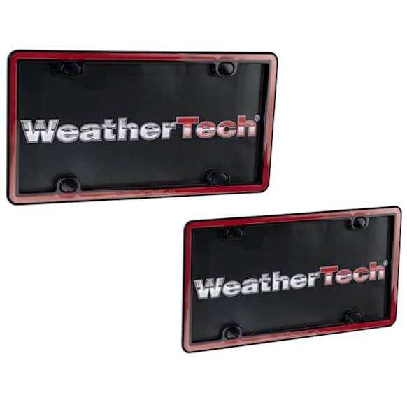 63022 License Plate Frame - Red with Black Trim, Eastman Durastar Polymer, Universal, Sold Individually