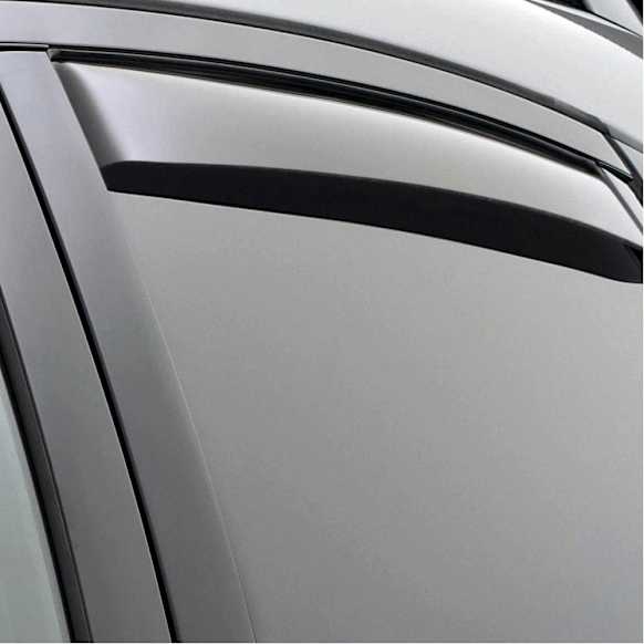 2015 Ford F-150 - Front, Driver and Passenger Side, Dark Smoke, Window Visor, Crew Cab Pickup