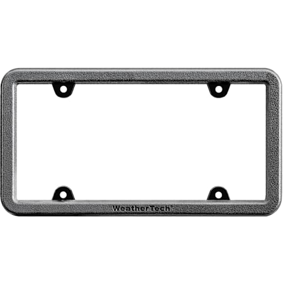 8ALPBF1 License Plate Frame - Black Textured, Polycarbonate, Universal, Sold Individually