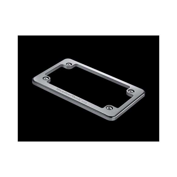 8AMPF2 Motorcycle Billet Plate Frames - Clear Bright Silver, Aluminum, Sold individually