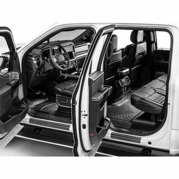 ST016K1 SillProtector Series Door Sill Protector - Black, Plastic, Custom Fit, Set of 4