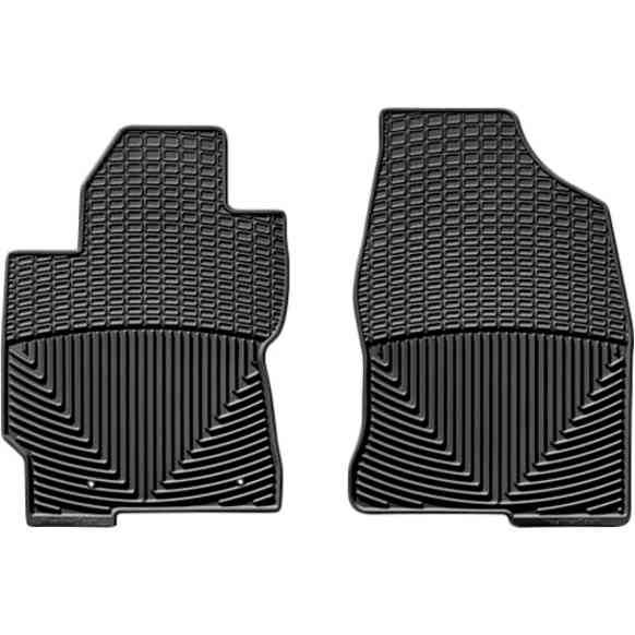 W108 Front Row All-weather Series Flat Floor Mat, Black Made of Rubberized Thermoplastic Elastomer