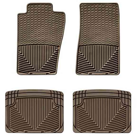 W11TN-W20TN Front and Rear All-weather Series Flat Floor Mat, Tan Made of Rubberized Thermoplastic Elastomer