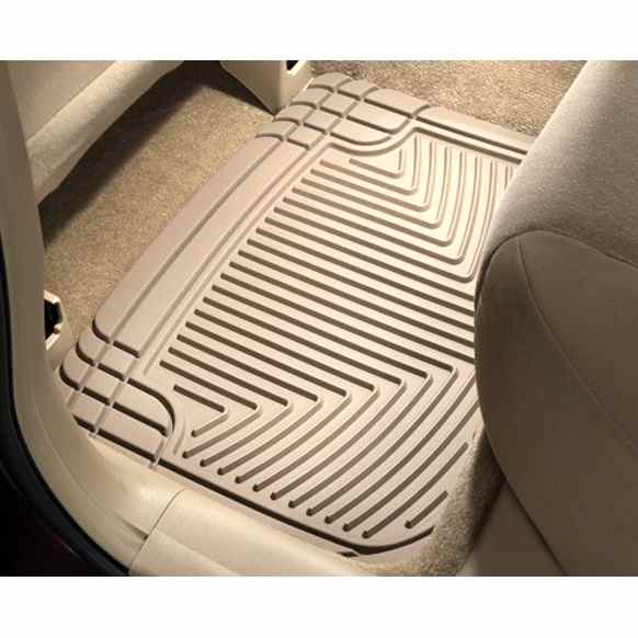 W20TN Rear All-weather Series Flat Floor Mat, Tan Made of Rubberized Thermoplastic Elastomer
