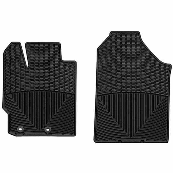 W263 Front Row All-weather Series Flat Floor Mat, Black Made of Rubberized Thermoplastic Elastomer