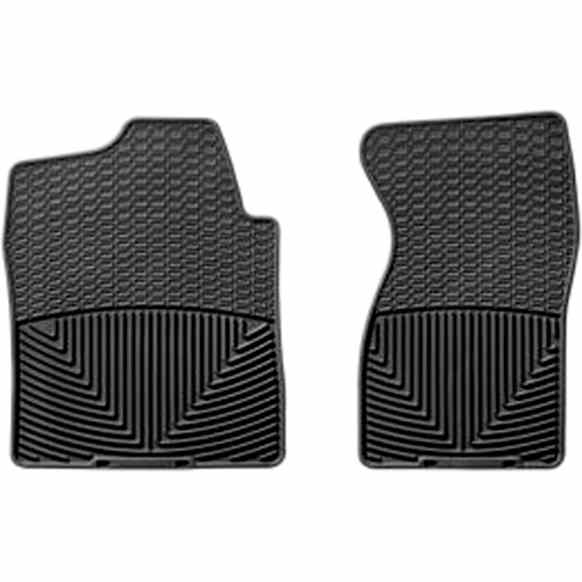 W26 Front Row All-weather Series Flat Floor Mat, Black Made of Rubberized Thermoplastic Elastomer