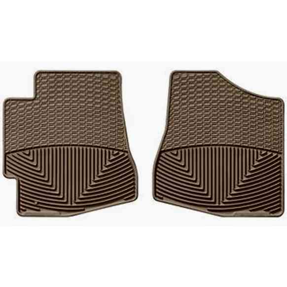 W29TN Front Row All-weather Series Flat Floor Mat, Tan Made of Rubberized Thermoplastic Elastomer
