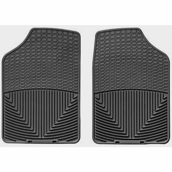 W2GR Front All-weather Series Flat Floor Mat, Gray Made of Rubber