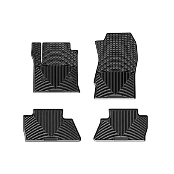 W309-W311 Front and Rear All-weather Series Molded Floor Liner, Black Made of Rubberized Thermoplastic Elastomer