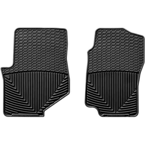 W32 Front Row All-weather Series Flat Floor Mat, Black Made of Rubberized Thermoplastic Elastomer