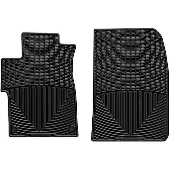 W330 Front Row All-weather Series Flat Floor Mat, Black Made of Rubberized Thermoplastic Elastomer
