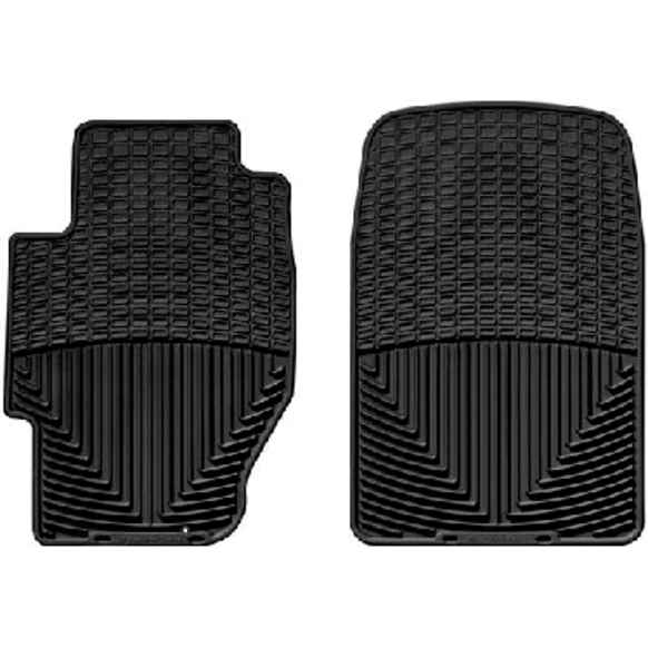 W34 Front Row All-weather Series Flat Floor Mat, Black Made of Rubberized Thermoplastic Elastomer