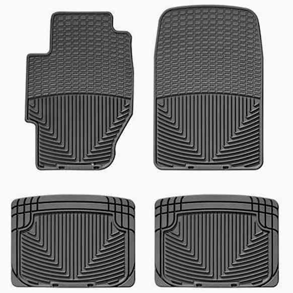 W34GR-W20GR Front and Rear All-weather Series Flat Floor Mat, Gray Made of Rubberized Thermoplastic Elastomer