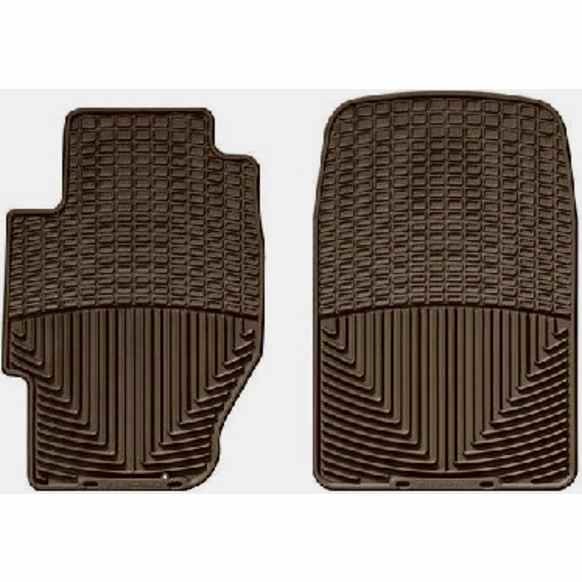 W34TN Front Row All-weather Series Flat Floor Mat, Tan Made of Rubberized Thermoplastic Elastomer