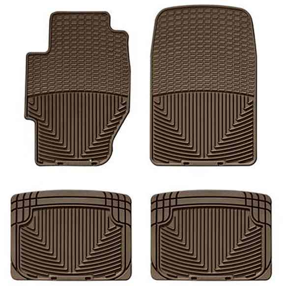 W34TN-W20TN Front and Rear All-weather Series Flat Floor Mat, Tan Made of Rubberized Thermoplastic Elastomer