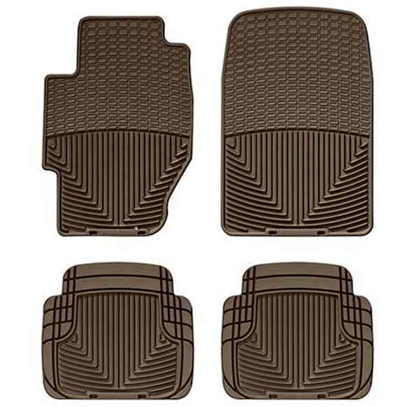 W34TN-W50TN Front and Rear All-weather Series Flat Floor Mat, Tan Made of Rubberized Thermoplastic Elastomer