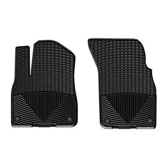 W376 Front Row All-weather Series Flat Floor Mat, Black Made of Rubberized Thermoplastic Elastomer