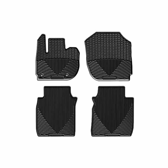 2017 Honda Fit - All-weather Series, Black, Front and Rear, Molded Floor Liner, Hatchback, Made of Rubberized Thermoplastic Elastomer