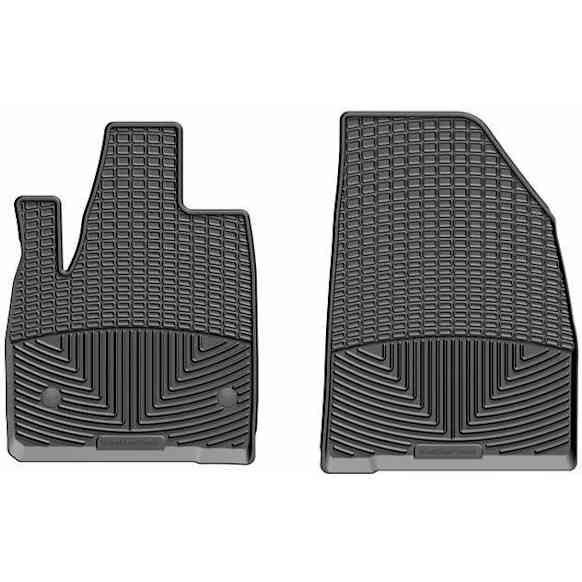 2019 GMC Acadia - All-weather Series, Gray, Front Row, Flat Floor Mat, Sport Utility, Made of Rubberized Thermoplastic Elastomer