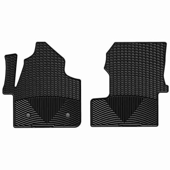 W481 Front Row All-weather Series Flat Floor Mat, Black Made of Rubberized Thermoplastic Elastomer