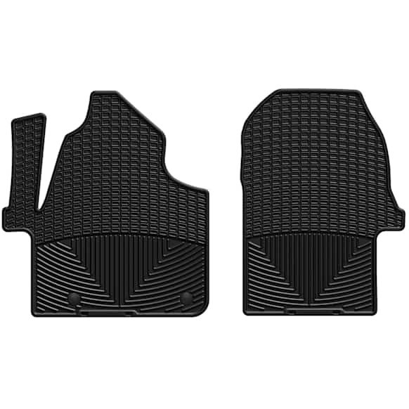 W529 Front Row All-weather Series Flat Floor Mat, Black Made of Rubberized Thermoplastic Elastomer