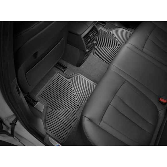 W607 Second Row All-weather Series Flat Floor Mat, Black Made of Rubberized Thermoplastic Elastomer