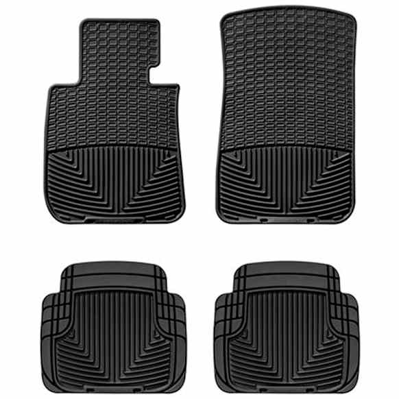 W61-W50 Front and Rear All-weather Series Flat Floor Mat, Black Made of Rubberized Thermoplastic Elastomer