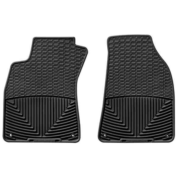 W67 Front Row All-weather Series Flat Floor Mat, Black Made of Rubberized Thermoplastic Elastomer