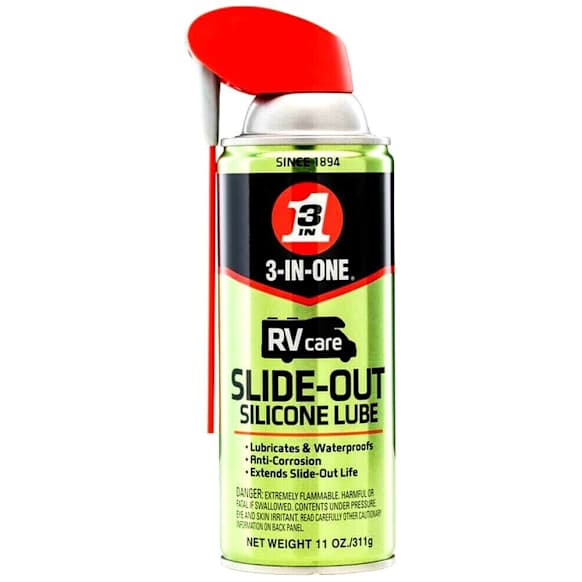 120084 3-IN-ONE RV care Slide-Out Silicone Lube with SMART STRAW SPRAYS 2 WAYS, 11 Oz.
